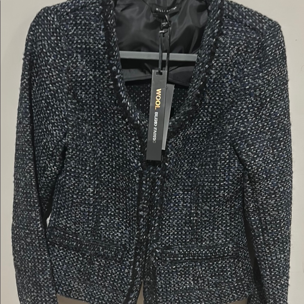 Wool Blend Blue/Black Jacket